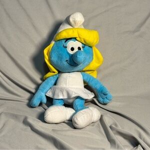 Smurfette Plush Doll 10" – Classic Cartoon Stuffed Toy – Great Condition